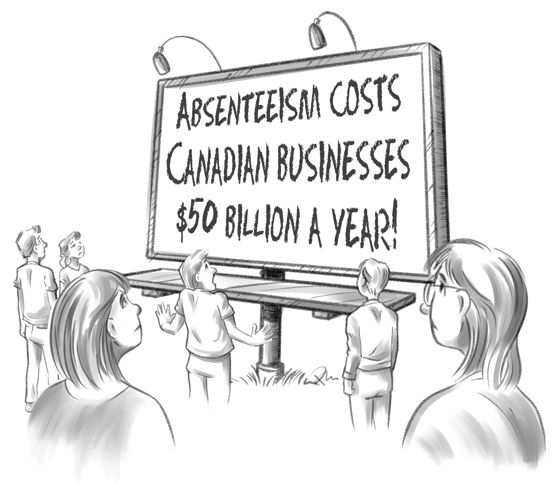 Absenteeism Costs Drawing by Marhue